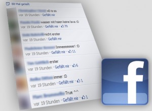 Facebook-Screenshot und -Logo